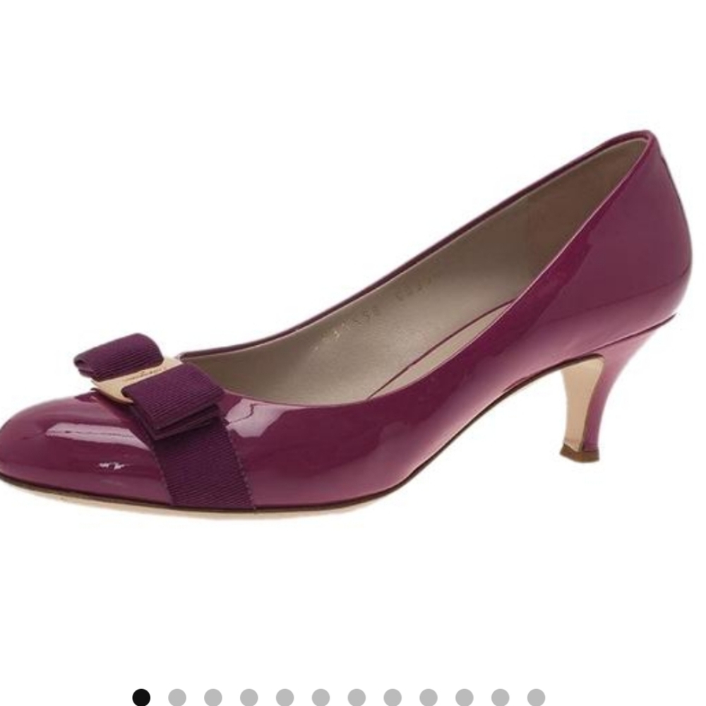 Salvatore Ferragamo Carla Vara magenta purple pump